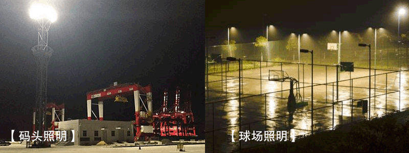 LED泛光燈應用于碼頭照明-籃球場照明效果