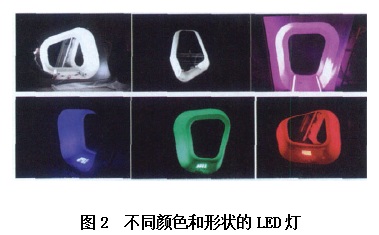 不同顏色和形狀的LED燈表現(xiàn)效果