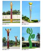 祥云火炬內(nèi)透光LED景觀燈 民族特色牛角景觀燈