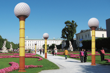 仿云石圓柱球形景觀燈