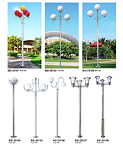 各種造型3頭不銹鋼庭院燈