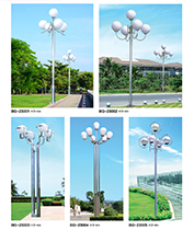 3米-4米多頭不銹鋼LED庭院燈