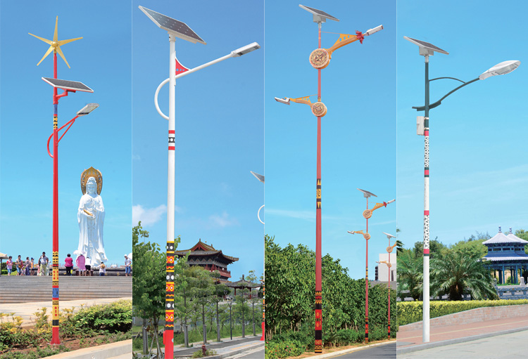 民族特色太陽(yáng)能路燈桿-LED太陽(yáng)能路燈