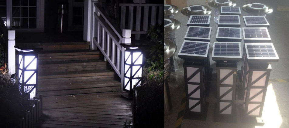 (QDTYN-CP002)0.6米高廣場方柱太陽能草坪燈生產(chǎn)圖片和亮燈圖片