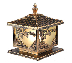 仿古壓鑄鋁迎客松柱頭燈