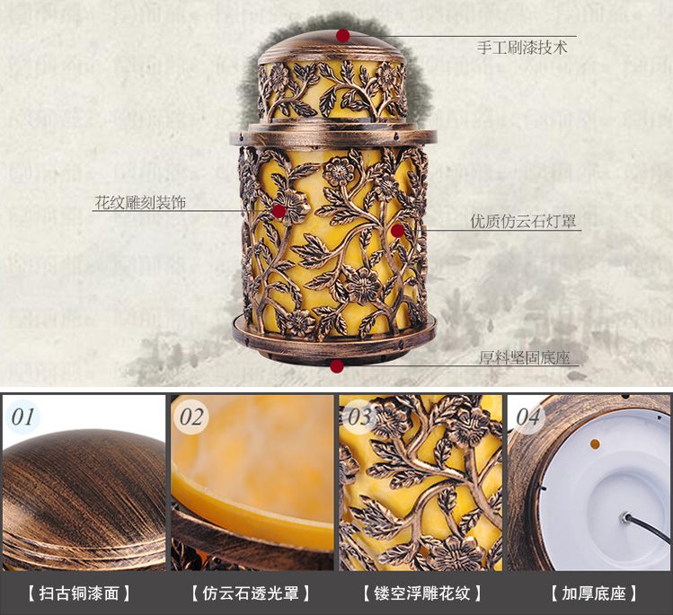 東莞七度照明(QDZTD-007)歐式仿古鑄鋁柱頭燈細(xì)節(jié)展示圖片