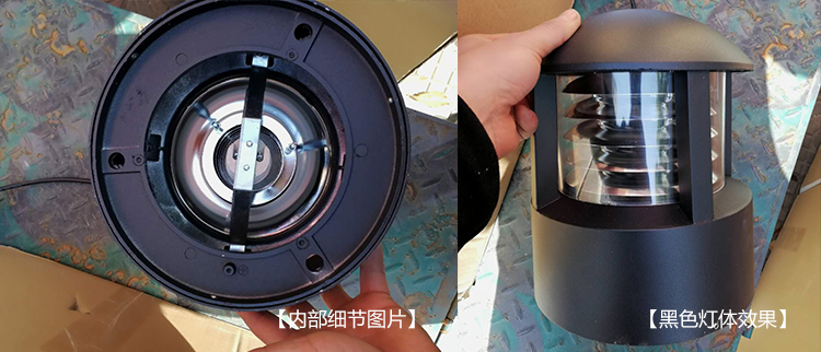 七度照明廣場圓頂矮柱草坪燈生產實拍圖片