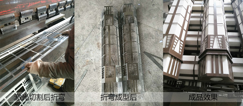 廣場方形鏤空景觀燈柱生產(chǎn)流程實拍圖片
