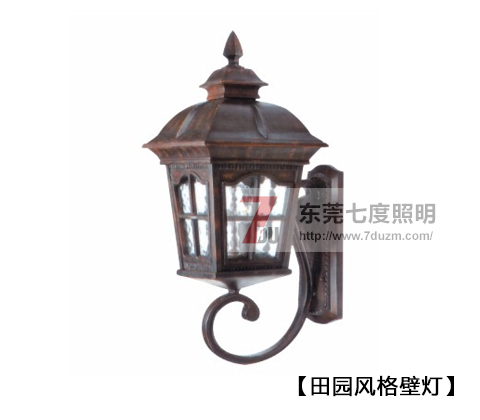 七度照明田園風格壁燈實拍圖片效果