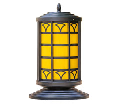 戶外圓柱仿云石柱頭燈