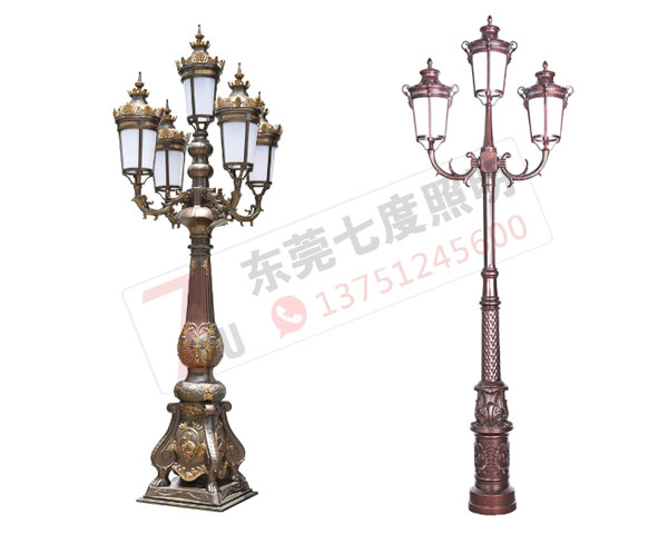 采用模具精鑄翻砂鋁材質(zhì)的仿古特色庭院燈圖片樣式