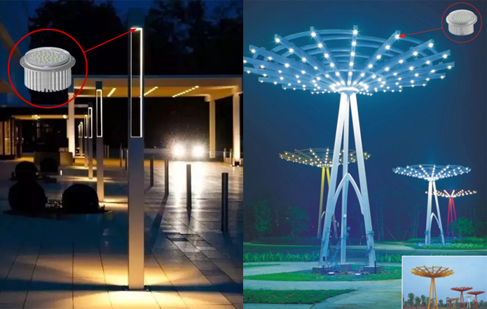 七度照明防水圓形LED模組光源應(yīng)用場所示意圖