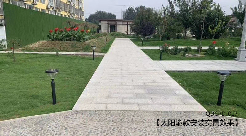 (QDTYN-CP008)太陽能款鉆石型簡約led草坪燈安裝白天效果