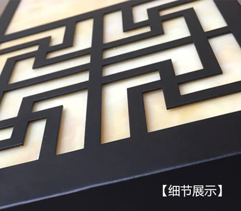 (QDQBD-018)長(zhǎng)方體新中式仿云石墻壁燈燈體細(xì)節(jié)展示