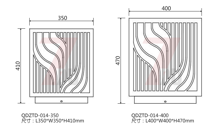 (QDZTD-014)~zΰ^350mm400mmҎ(gu)ߴʾD