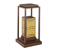 園林庭院咖啡金云石矮柱柱頭燈